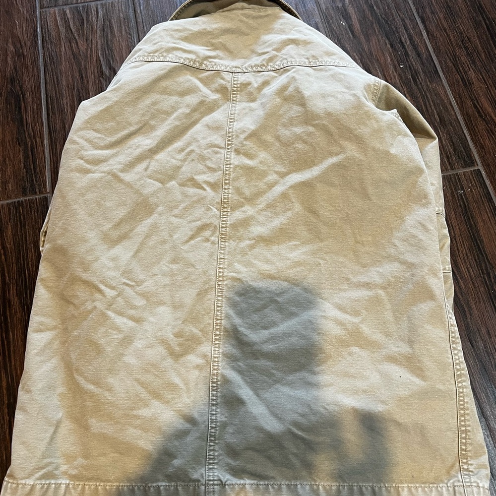 Women’s Beige Field Jacket with Corduroy Trim - Picture 2 of 9